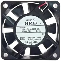 NMB 06015KA-12M-BL DC 12V 0.17A 3 Wires Axial Cooling Fan
