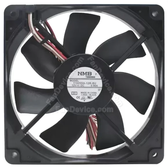 NMB 11925SA-12R-BU DC 12V 0.86A 4 Wires Axial Cooling Fan