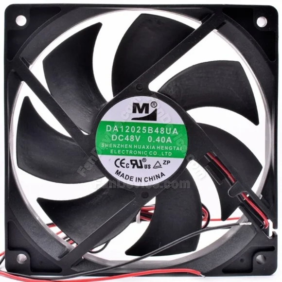 YM DA12025B48UA DC 48V 0.40A 2 Wires Axial Cooling Fan