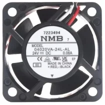 NMB 04020VA-24L-AL DC 24V 0.08A 3 Wires Axial Cooling Fan