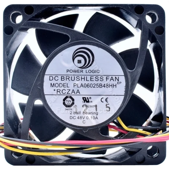Power Logic PLA06025B48HH 48V 0.10A DC Brushless 3 Wires Cooling Fan