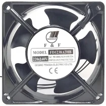 F&F FD1238A2HB 220-240V 0.14A/0.12A Impedance Protected Cooling Fan