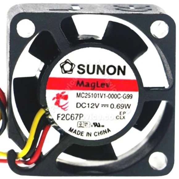 Sunon MC25101V1-000C-G99 12V 0.69W 3 Wires Maglev Cooling Fan