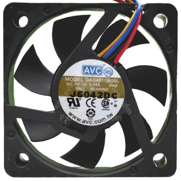 AVC DA04010B05L 5V 0.14A 3 / 4 Wires Ball Bearing Axial Cooling Fan