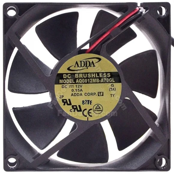 ADDA AQ0812MB-A70GL 12V 0.15A DC Brushless 2 Wires Axial Cooling Fan