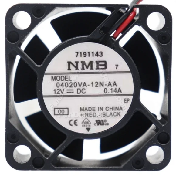 NMB 04020VA-12N-AA DC 12V 0.14A 2 Wires Axial Cooling Fan