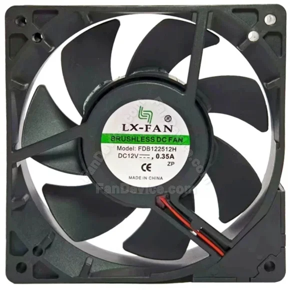 LX-FAN FDB122512H 12V 0.35A DC Brushless 2 Wires Axial Cooling Fan