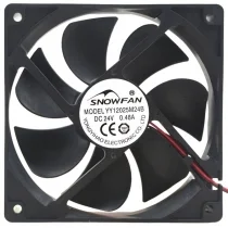 SNOWFAN YY12025M24B DC 24V 0.48A 2 Wires Axial Cooling Fan