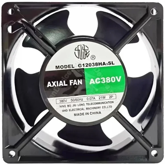 JIULONG G12038HA3SL AC 380V 0.07A 21W 2 Wires Axial Cooling Fan