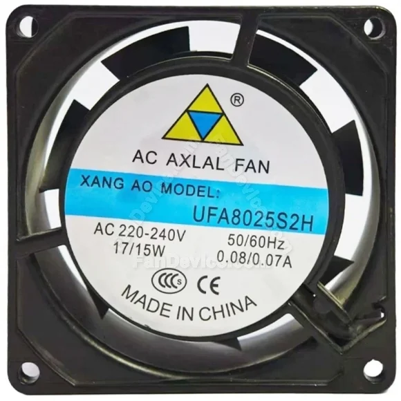 XANG AO UFA8025S2H 220-240V 0.08/0.07A 17/15W 2 Wires Cooling Fan