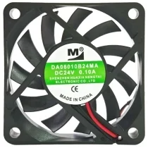 YM DA06010B24MA DC 24V 0.10A 2 Wires Axial Cooling Fan