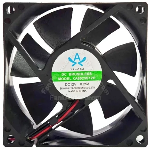 XA-CQJ XXA8025S12H 12V 0.25A DC Brushless 2 Wires Axial Cooling Fan