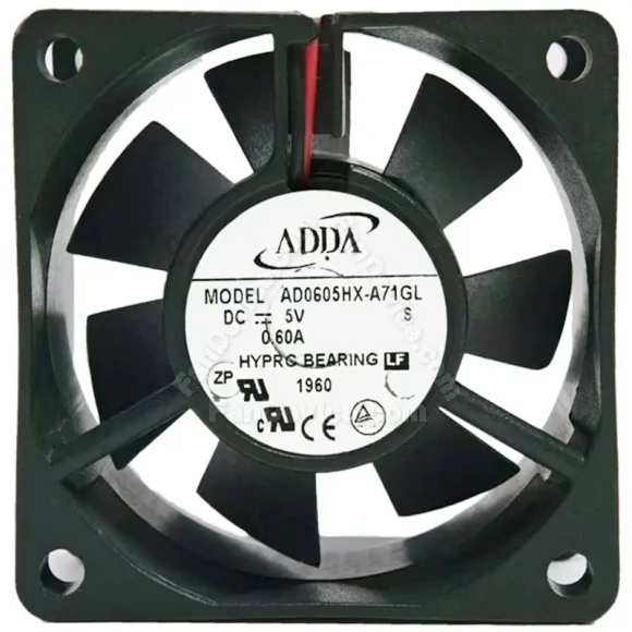 ADDA AD0605HX-A71GL 5V 0.60A 2 Wires HYPRO Bearing Cooling Fan
