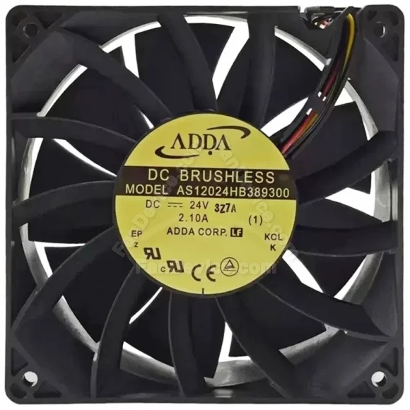 ADDA AS12024HB389300 24V 2.10A DC Brushless 3 Wires Axial Cooling Fan