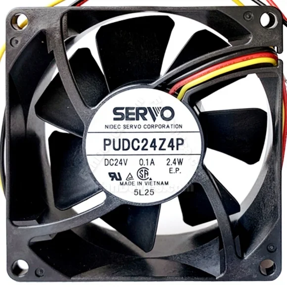 Servo PUDC24Z4P DC 24V 0.1A 2.4W 2 / 3 Wires Axial Cooling Fan