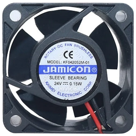JAMICON KF0420S2M-01 DC 24V 0.15W 2 Wires Sleeve Bearing Cooling Fan