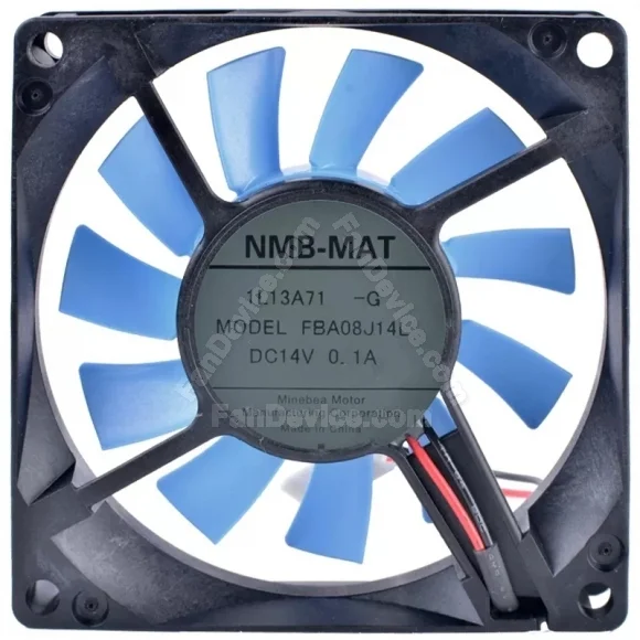NMB-MAT FBA08J14L DC 14V 0.1A 2 Wires Axial Cooling Fan