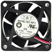 T&T 6015L12C NF1 DC 12V 0.15A 3 Wires Axial Cooling Fan