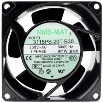 NMB-MAT 3115PS-20T-B30 200V 9/7W Impedance Protected 1 PHASE Cooling Fan