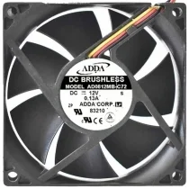 ADDA AD0812MB-C72 12V 0.13A DC Brushless 3 Wires Axial Cooling Fan