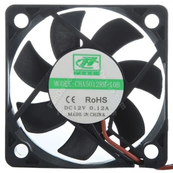 CHA CHA5012RM-10B DC 12V 0.12A 2 Wires Axial Cooling Fan