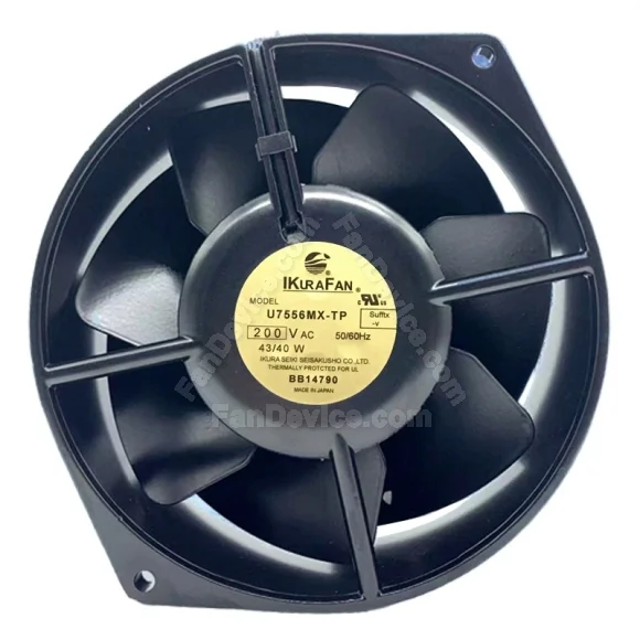 IKURAFAN U7556MX-TP 200V 43/40W Thermally Protected Cooling Fan