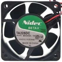 Nidec M33455-16 DC 12V 0.22Amp 2 Wires Axial Cooling Fan