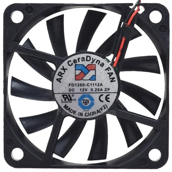 ARX FD1260-C1112A DC 12V 0.29A 2 Wires Axial Cooling Fan