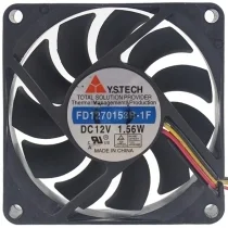 Y.S.TECH FD1270153B-1F DC 12V 1.56W 3 Wires Axial Cooling Fan