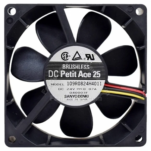 Sanyo 109R0824H4011 DC 24V 0.07A 2 / 3 Wires Axial Cooling Fan