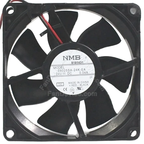 NMB 08025SA-24K-EA DC 24V 0.04A 2 Wires Axial Cooling Fan