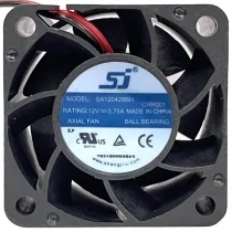 SJ SA120428BH DC 12V 0.75A 2 Wires Ball Bearing Axial Cooling Fan