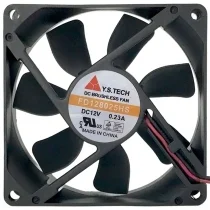 Y.S.TECH FD128025HS 12V 0.23A DC Brushless 2 Wires Axial Cooling Fan