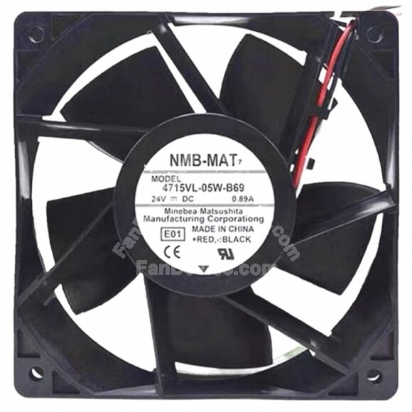 NMB-MAT 4715VL-05W-B69 DC 24V 0.89A 2 Wires / 3 Wires Axial Cooling Fan