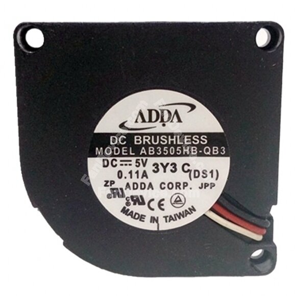ADDA AB3505HB-QB3 DC 5V 0.11A 3 Wires Brushless Blower Cooling Fan