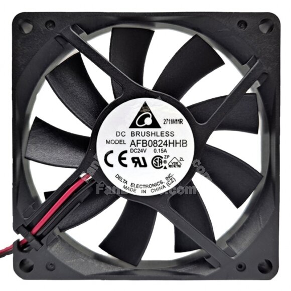 Delta AFB0824HHB DC 24V 0.15A 2 Wires / 3 Wires Brushless Cooling Fan