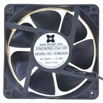 XINGHENG EC-1238U220 AC 220V 0.15A 12038 2 Wires Axial Cooling Fan