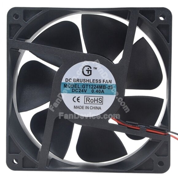 GT1224MB-38 DC 24V 0.40A 2 Wires / 3 Wires Brushless Axial Cooling Fan