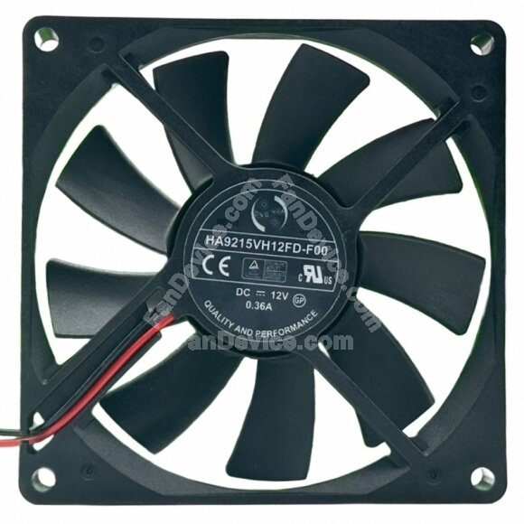 ONG HUA HA9215VH12FD-F00 DC 12V 0.36A 2 Wires 9015 Axial Cooling Fan