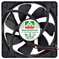 Protechnic MGA12012XR-O25 DC 12V 0.52A 2 Wires 2700RPM Axial Cooling Fan