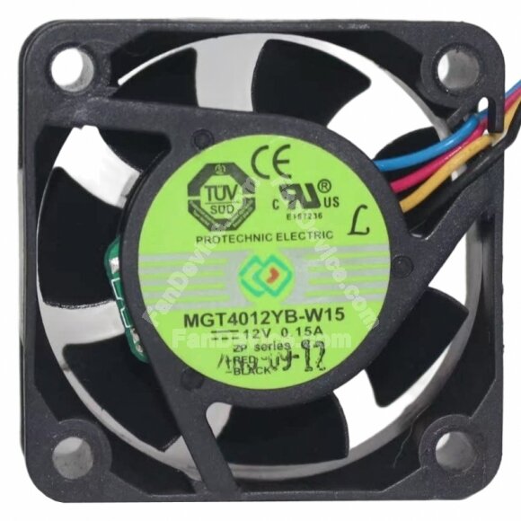 Protechnic MGT4012YB-W15 DC 12V 0.15A 4 Wires PWM Axial Cooling Fan