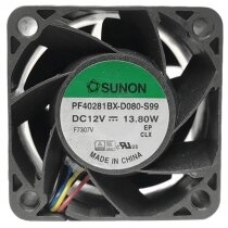 Sunon PF40281BX-D080-S99 DC 12V 13.80W 4 Wires PWM Axial Cooling Fan
