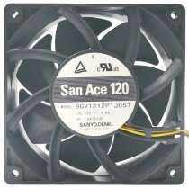 Sanyo Denki 9GV1212P1J051 DC 12V 3.0A 4 Wires PWM Axial Cooling Fan
