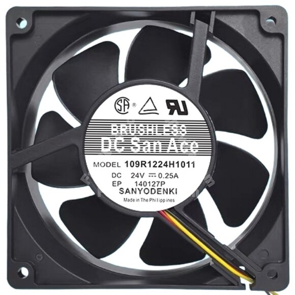 Sanyo Denki 109R1224H1011 DC 24V 0.25A Brushless Axial Cooling Fan