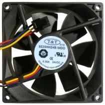 T&T 9225HH24B-WDO DC 24V 0.30A 2 Wires / 3 Wires Axial Cooling Fan