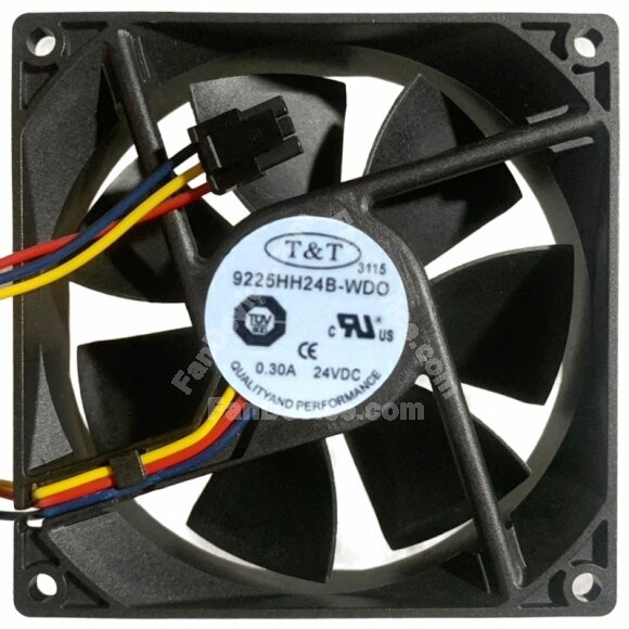 T&T 9225HH24B-WDO DC 24V 0.30A 2 Wires / 3 Wires Axial Cooling Fan