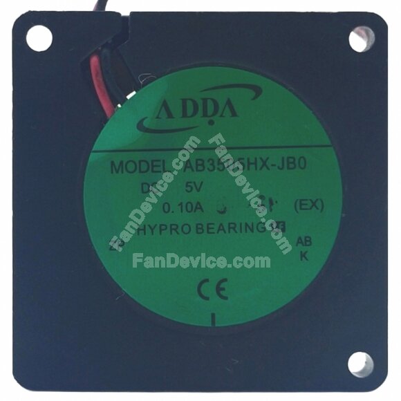 ADDA AB3505HX-JB0 DC 5V 0.10A 2 Wires HYPRO Bearing Blower Cooling Fan