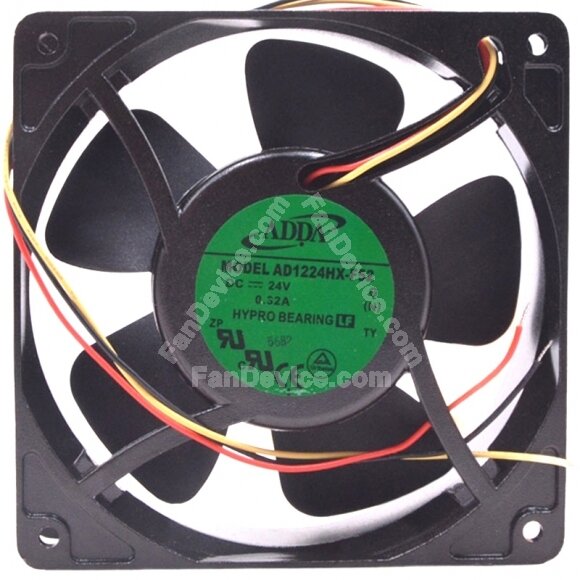 ADDA AD1224HX-F52 DC 24V 0.32A 3 Wires HYPRO Bearing Axial Cooling Fan