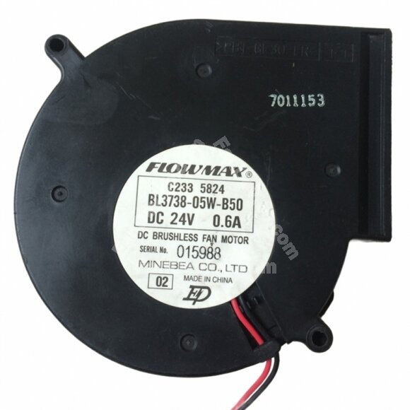 NMB BL3738-05W-B50 DC 24V 0.6A 2 Wires Brushless Blower Cooling Fan