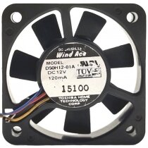 TOSHIBA Wind Ace D50H12-01A DC 12V 120mA Brushless Axial Cooling Fan